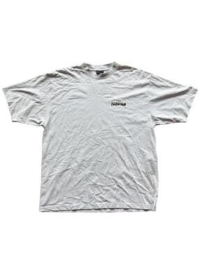 Balenciaga Tape Type Logo T-Shirt Beige Off White Medium Made Portugal